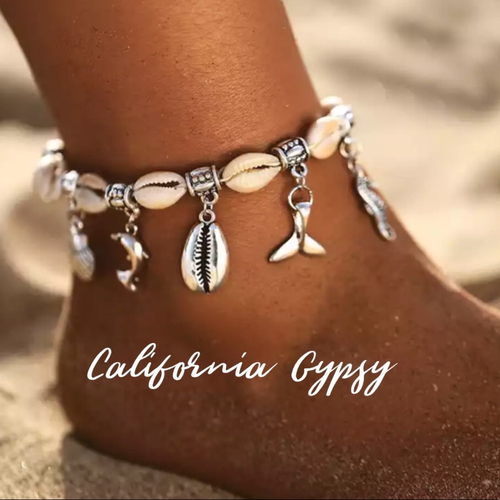Conch Charm Beach Boho Anklet - Picture 3 of 3